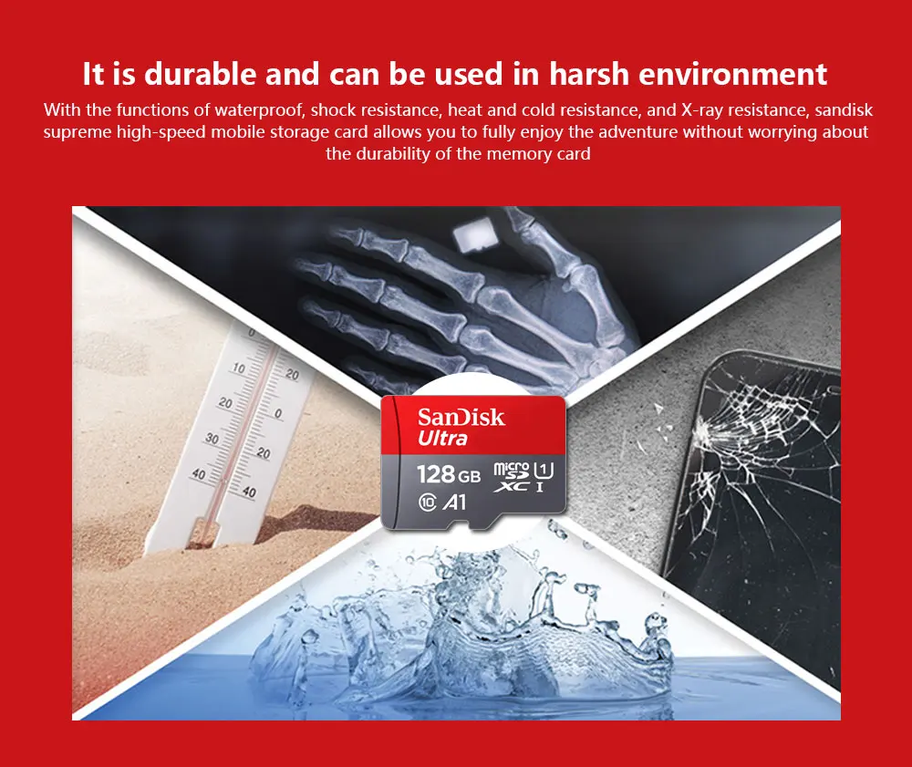 New arrival SanDisk micro sd card 128gb 64gb up to 100Mb/s memory card 32GB 16GB for phone Original memory flash