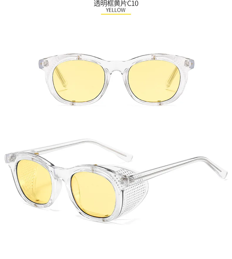 Hot Small Frame Round Sunglasses Flat Top Frame Gradient Lens Metal Frame Round Sun Glasses for Women Men Punk Eyewear UV400 NX