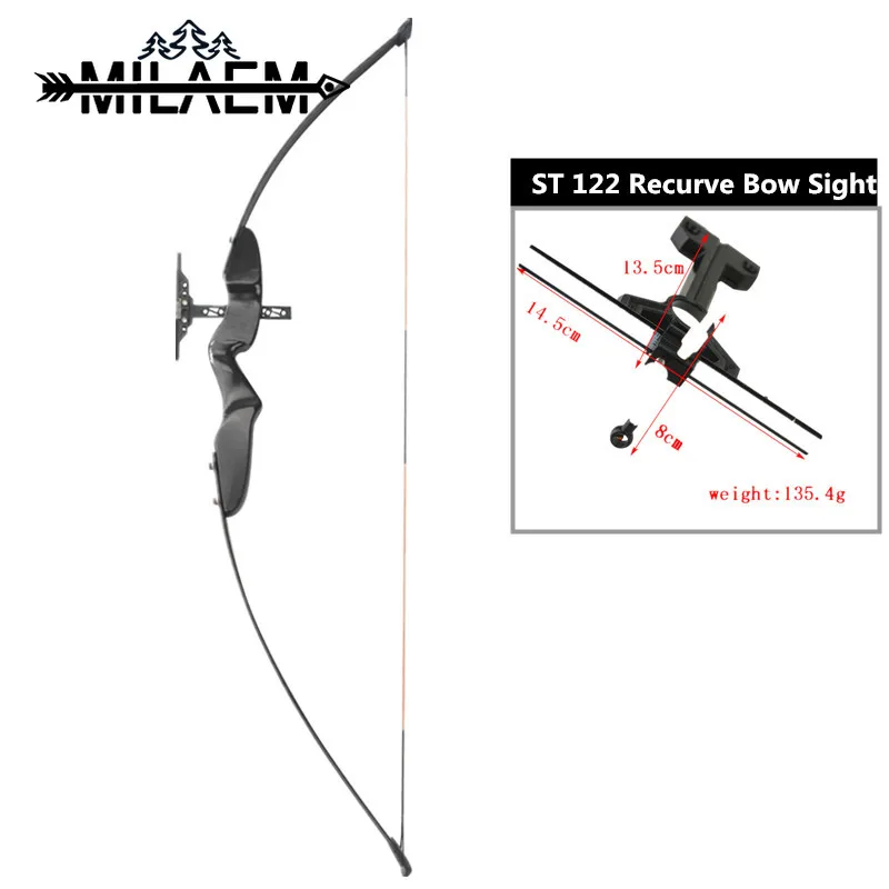 

Archery Straight Bow Recurve Takedown Bow 40 lbs Hunting Bow With ST122 Recurve Bow Sight Right Hand Shooting Accessories