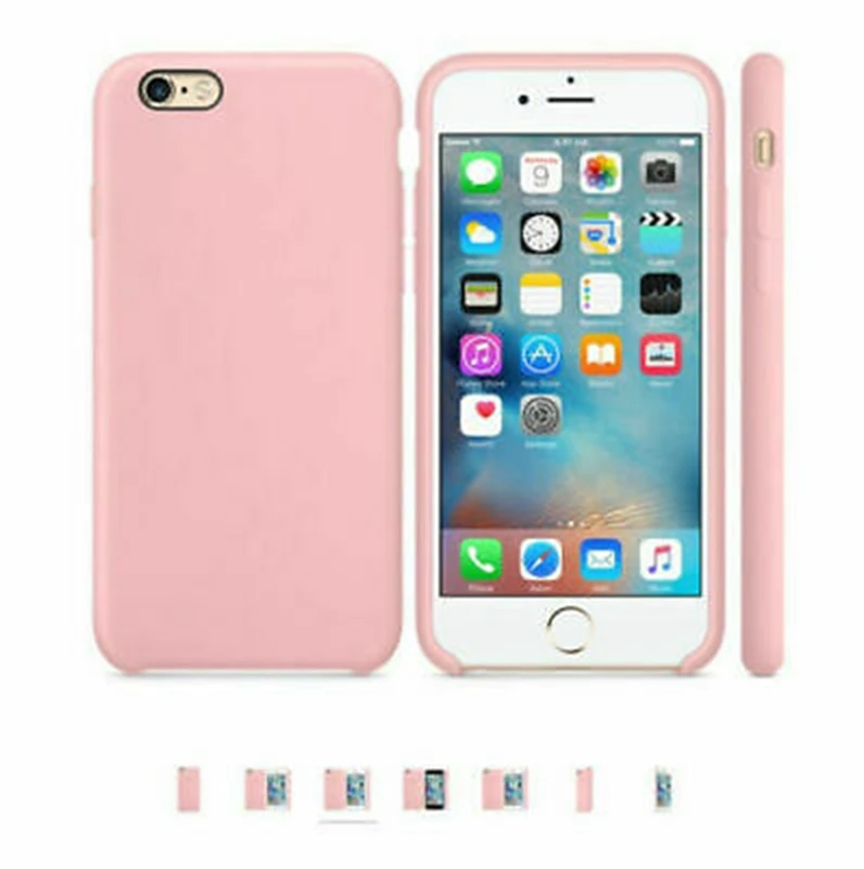 Жесткий силиконовый чехол для телефона с логотипом для iPhone X, XR, XS, Max, 6, 6 S, 7, 8 Plus, iPhone 11, 11Pro, Max, чехол - Цвет: Розовый