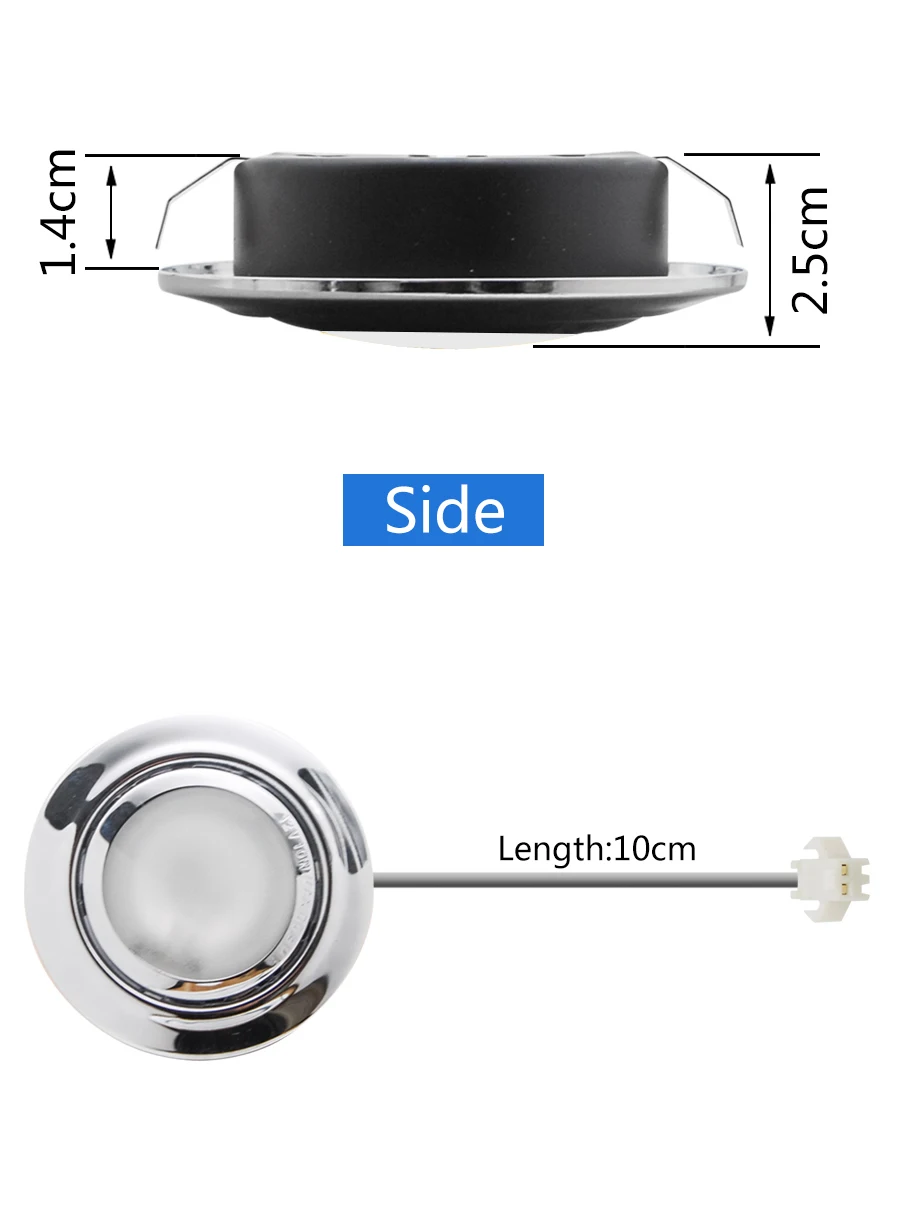 AC 12V 7,5 см в диаметре пластик Нормальный водонепроницаемый точечный светильник с рамкой для душевая Душ аксессуары