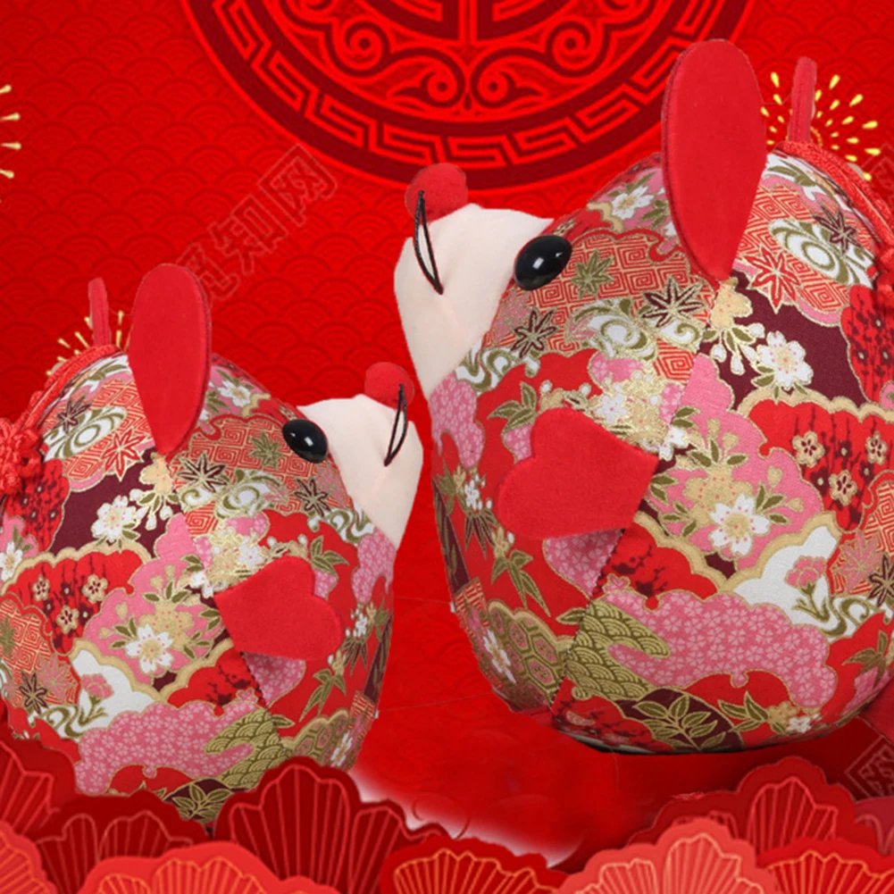 Китайская мышь из зодиака, животное, плюшевая подвеска, домашний новогодний подвесной Декор