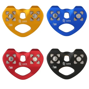 

25kN Cable Trolley Pulley With Ball Bearing Outdoor Rock Ice Climbing Accessories Caving Rescue Aluminum Alloy Pulley