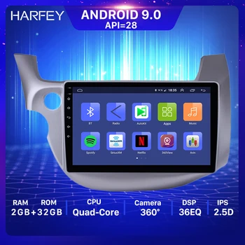 

Harfey DSP Android 9.0 Car Radio GPS Navigation Multimedia Player 10.1" for 2007 2008 2009 2010 2011 2012 2013 Honda Fit Wifi