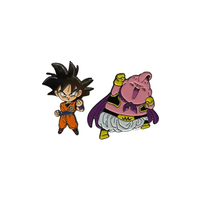 Dragon Ball Super Z Goku& Majin Buu подлинный набор эмалированных штифтов в стиле аниме