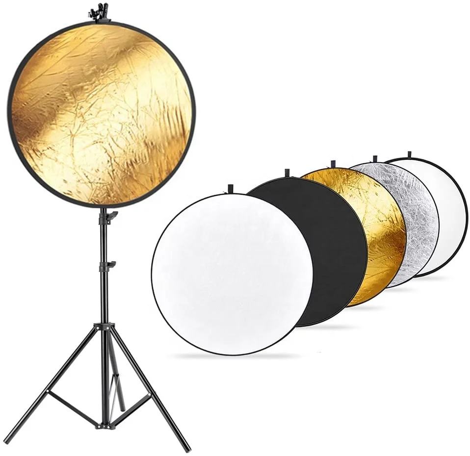 5in1 Reflector Photography Portable Collapsible Light Round 24" 60cm Portrait Shooting Studio Photo Disc Outdoor studio photography reflector