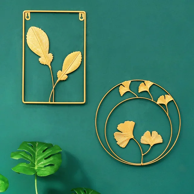 Iron Ginkgo Leaf Wall Hanging Ornaments