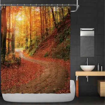 

Autumn Alley 100% Polyester, Waterproof Shower Curtain,186352 for Beach,71 in x 79 in