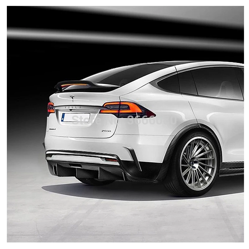 Новинка для Tesla модель X настоящий карбоновый Материал задний спойлер на крышу для губ багажник сапог хвост крыло авто части украшения