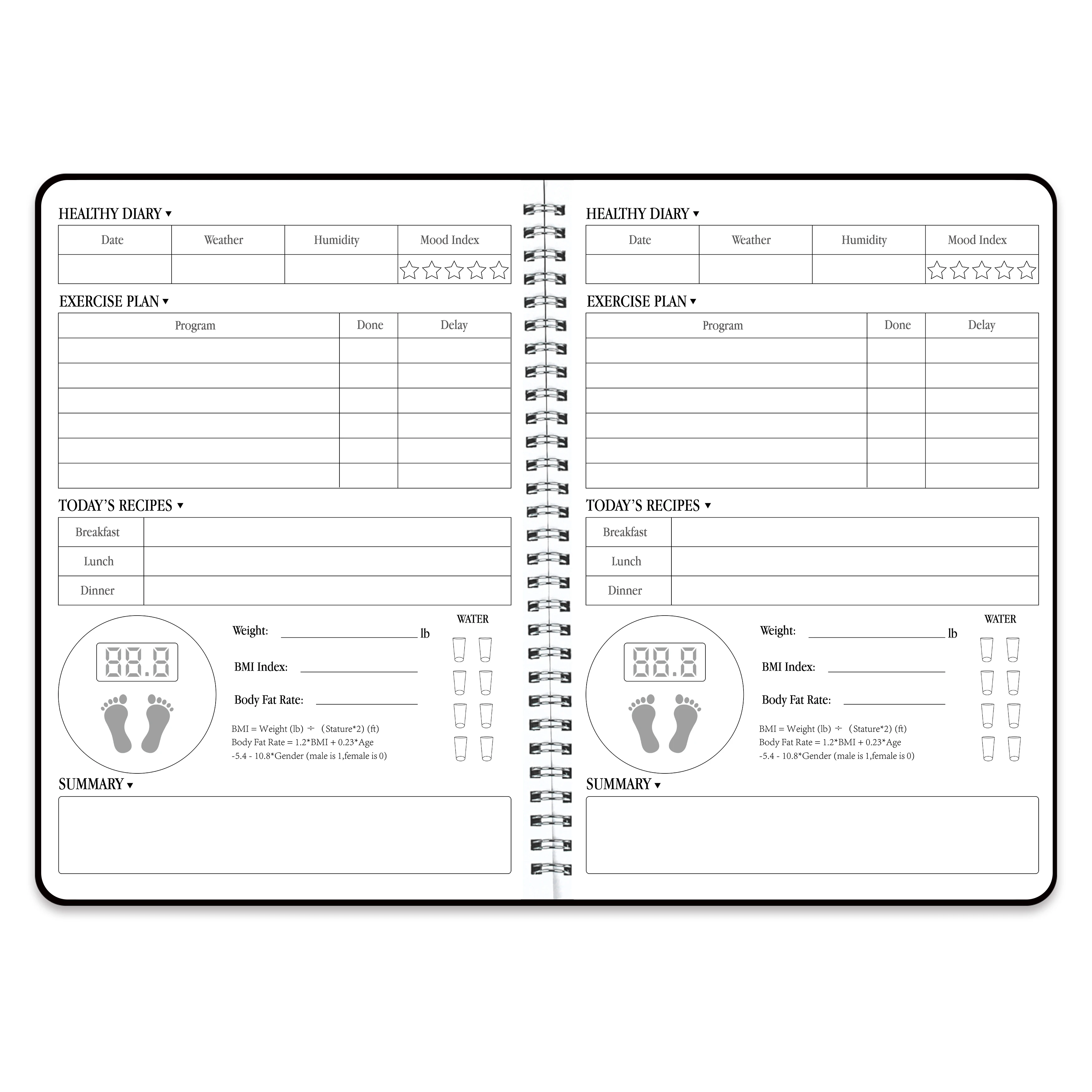 food-and-exercise-journal-template