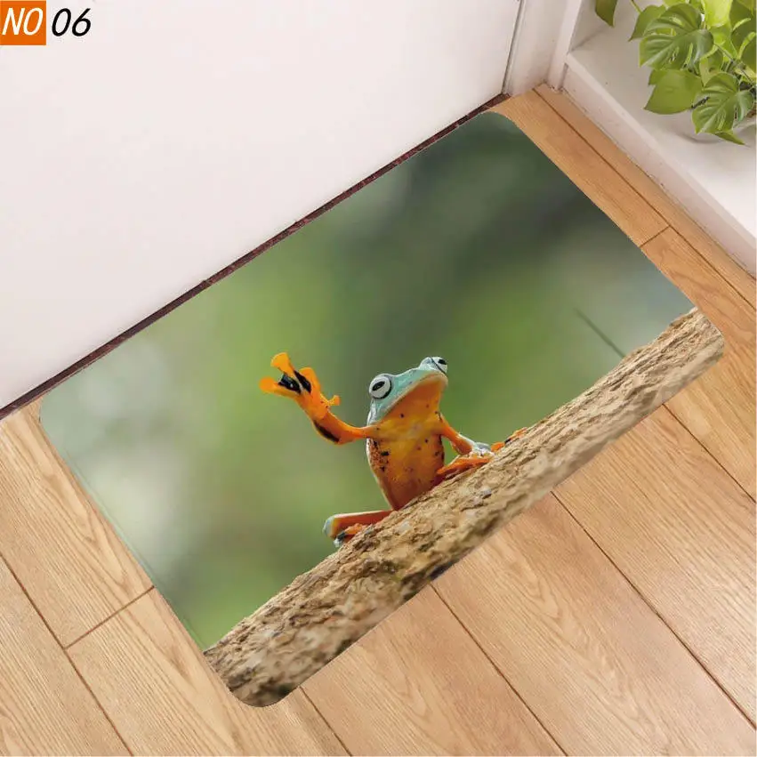 Sholisa Противоскользящий коврик для ванной с изображением птиц, 3D Печатный водопоглощающий коврик для ванной комнаты, коврик для двери туалета в гостиную - Цвет: Прозрачный