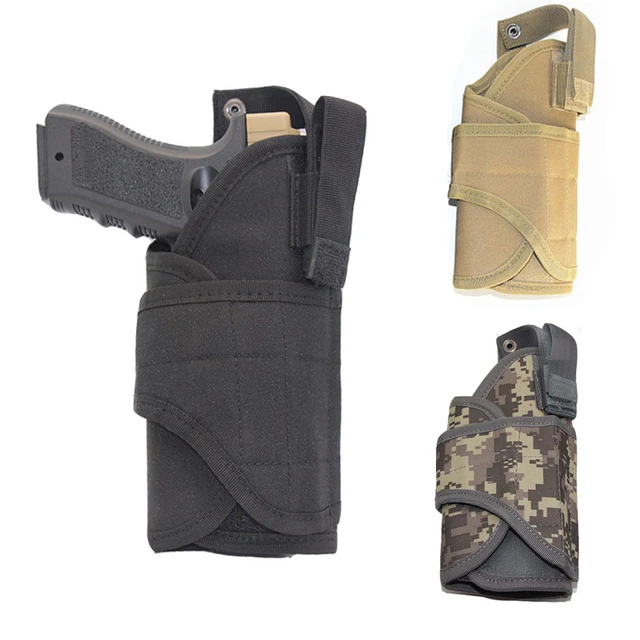 CCW Tactical Leg Holster - Wrap Around Thigh Design for Men  and Women with Fully Adjustable and Removable Belt Hanger Strap, Left  Handed, Black : Sports & Outdoors