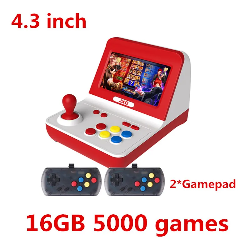 4.3 9000 games JXD классический Ностальгия Большой Рокер ретро мини игровой автомат построить в 9000 аркадная игра neogeo/cp1/cp2/gbc/gb/ - Цвет: 4.3 9000 games