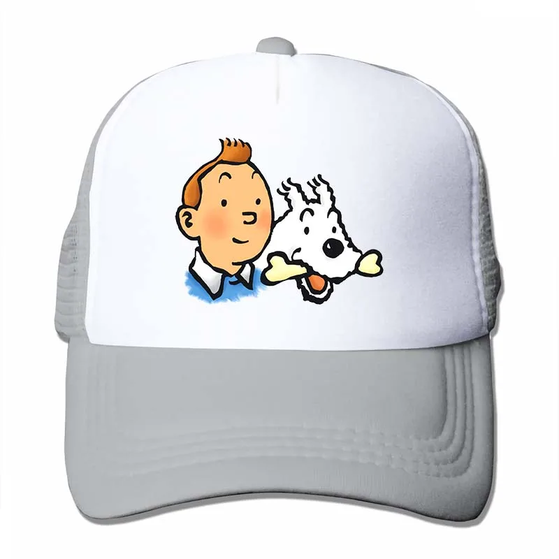TinTin бейсбольная кепка для мужчин и женщин, Кепка-Дальнобойщик, модная Регулируемая Кепка - Цвет: 4-Gray