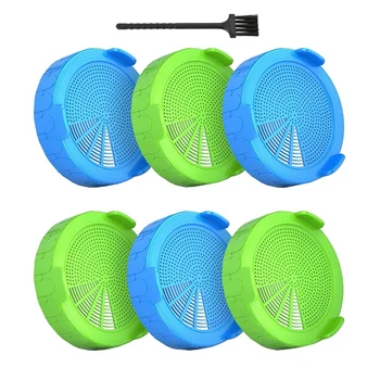 

Plastic Wide Mouth Mason Sprouting Lids with Cleaning Brush,Easy Rinse and Drain,For Gg Mung Beans,Alfalfa,6 Pack