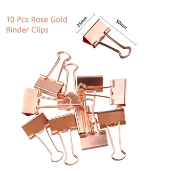 

Rose Gold Stapler Acrylic Desktop Stapler with 1000 PCS Rose Gold Staples and 10 Pieces Blinder Clips for Office School Home Acc