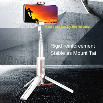 

Bluetooth Wireless Phone Holder Lightweight Live Streaming Stretchable Rotatable Aluminium Alloy Portable Selfie Stick Tripod