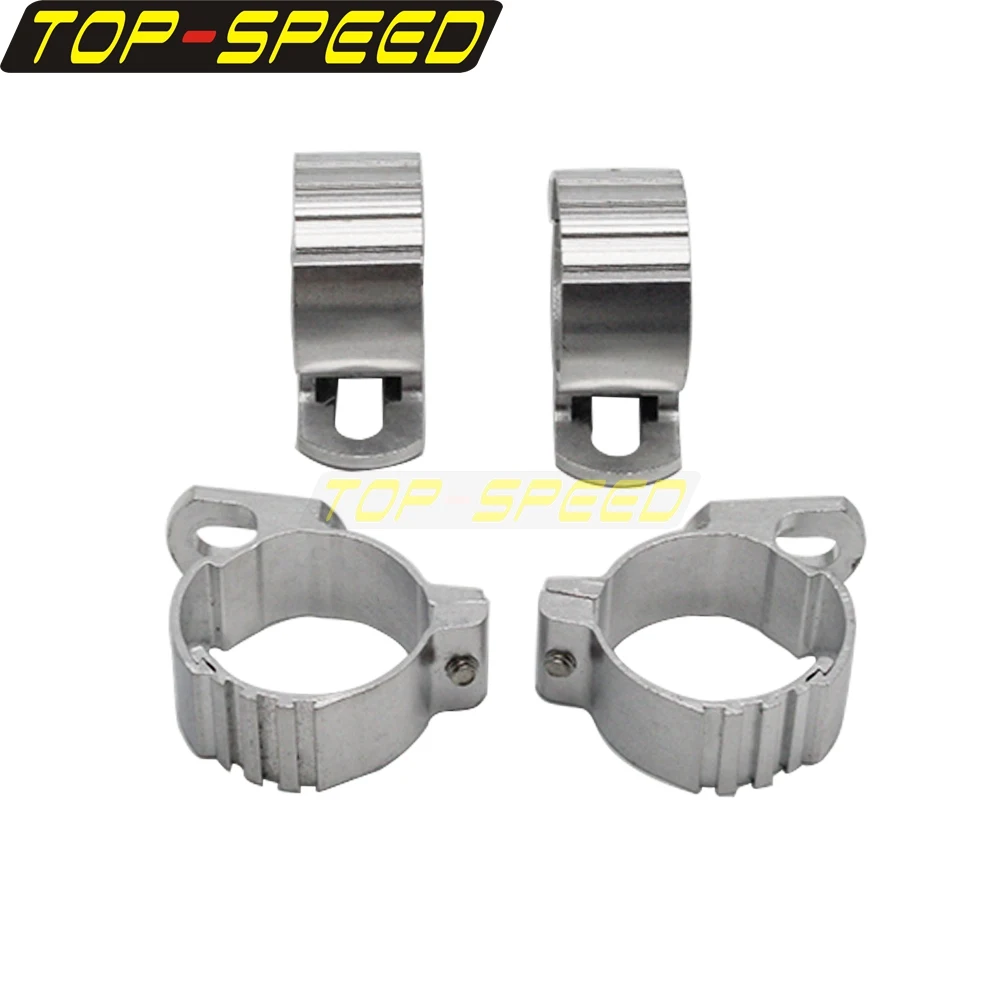 4x Front Fork Mount Clamps 35-55mm Windshield Fairing Bracket Hardware Support For Harley Dyna Street Bob Low Rider S Wide Glide