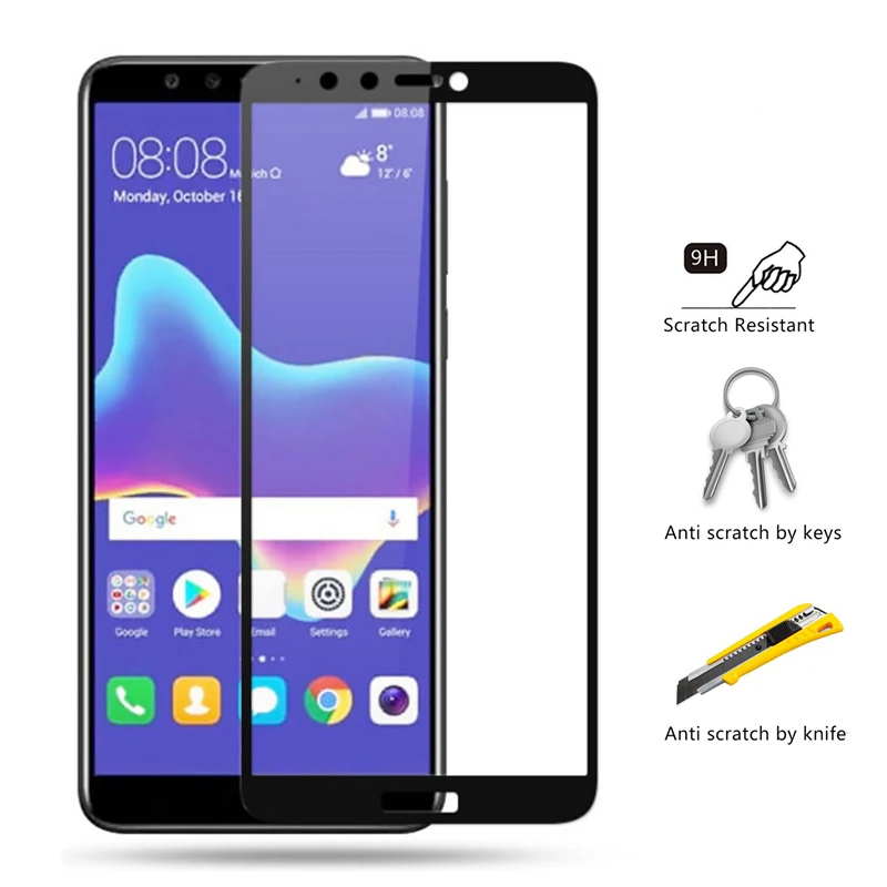 Для huawei y9 2018 стекло y92018 Защитная пленка для экрана Y5 lite Y6 Y7 prime закаленное 5 93