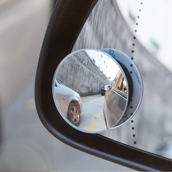 

2Pcs Car Auxiliary Rearview Mirror Blind Spot Small Round Rotatable Mirror For Smart 453 451 fortwo forfour Universal Accessory