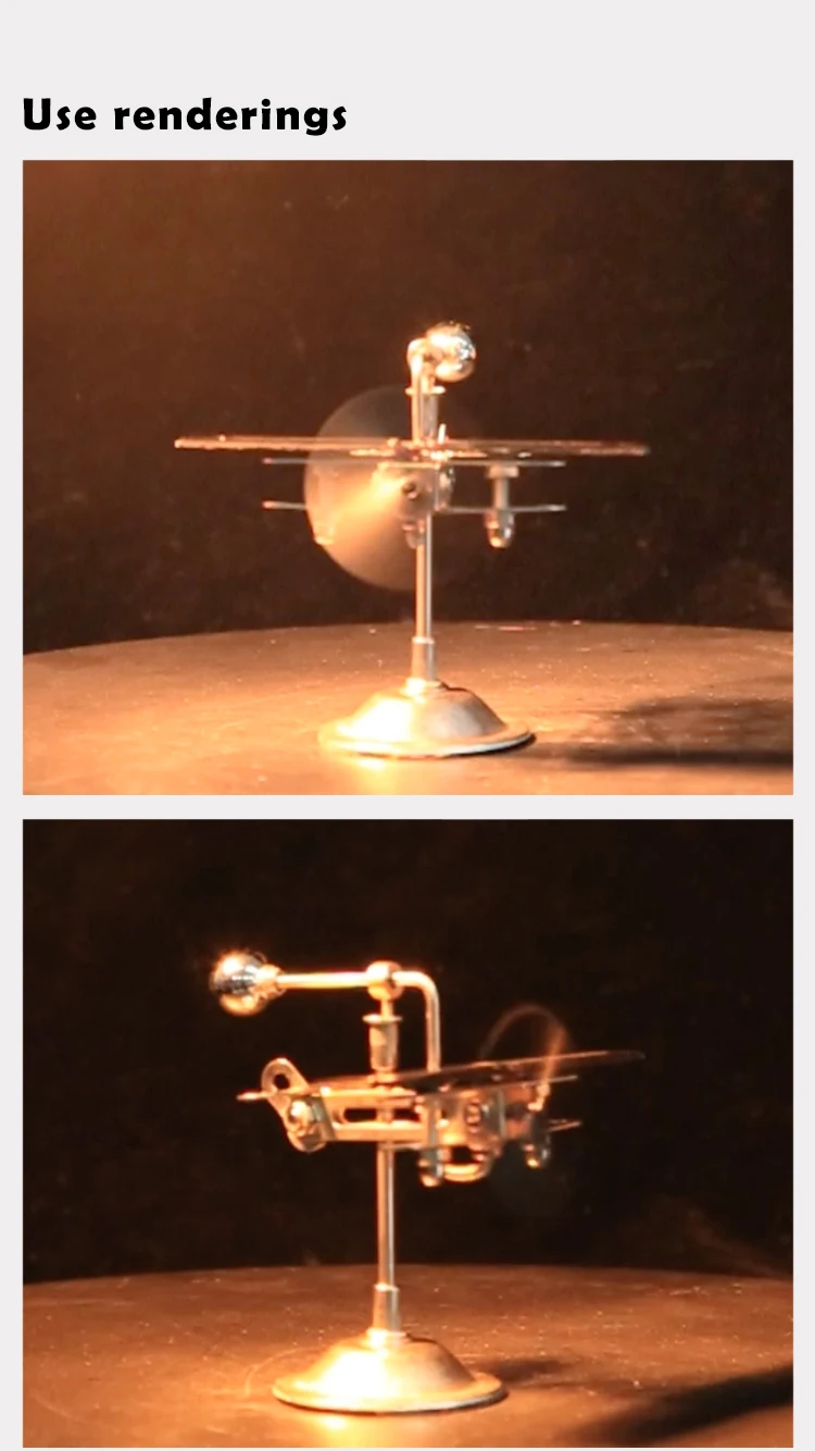 Креативный Hi-Tech Science eduation Toy Настольный дисплей двухсторонний гравитационный сбалансированный Солнечный самолет DIY Модель Дети DIY подарок