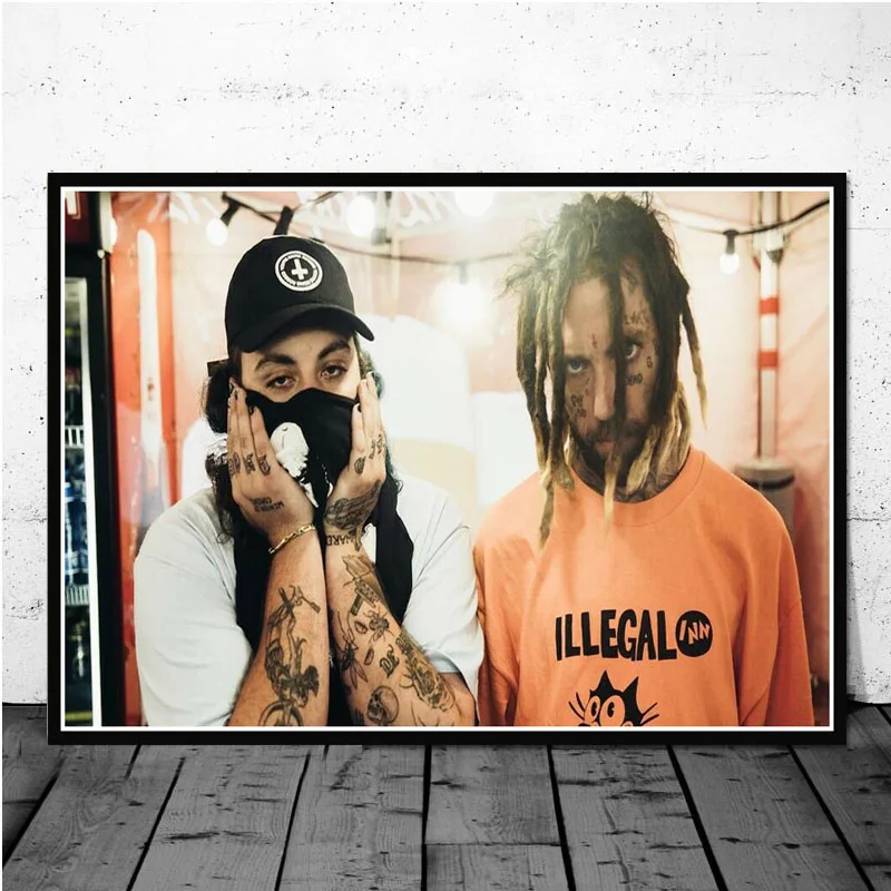 Плакатный принт$ UICIDEBOY$ хип хоп Музыка рэпер певец звезда холст масляная живопись художественная стена картины для гостиной домашний декор - Цвет: Многоцветный