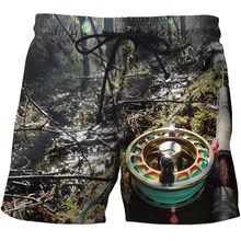 

Summer Men's Fashion Printed Swimming Trunks Hawaiian Beach Shorts Quick-Drying Shorts Leisure Sea Fishing Holiday Shorts Men