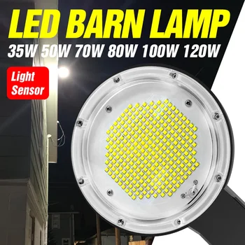 

Led Bulbs 35W 50W 70W 80W 100W 120W Light-Sensor Led Wall Lamp Outdoor Lighting Park Floodlights Led Barn Lamp 220V Street Light