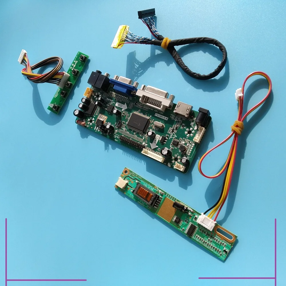 Для LTN184KT01 дисплей 30pin LVDS HDMI + DVI VGA аудио LCD плата драйвера 1680*945 18 4 &quotпанель