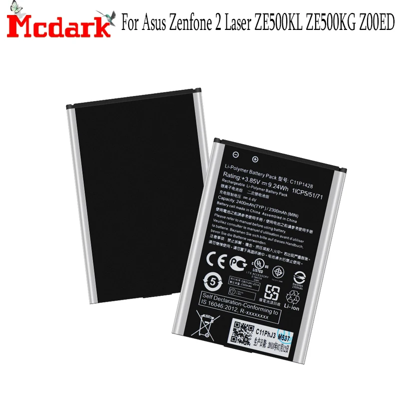 Батарея для резервного телефона Asus ZenFone 2 Laser ZE500KL ZE500KG Z00ED C11P1428 батарея Accu 2400