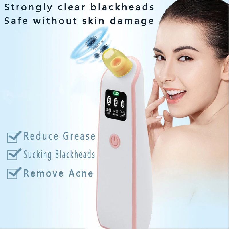 

Electric Facial Pore Blackhead Vacuum Suction Remove Machine With 4 Probes Remove Dead Skin Professional Beauty Facial Care Tool