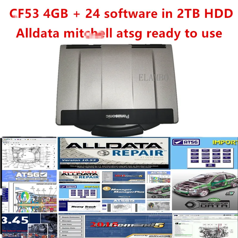 Panasonic Cf-53 Cf 53 4Gb Cpu I5 Computer Portatile Anticorrosione Cf53 Toughbook Con 2Tb Hdd Tutti I Dati Di Riparazione Automatica Alldata Mi.Ch.Ll 