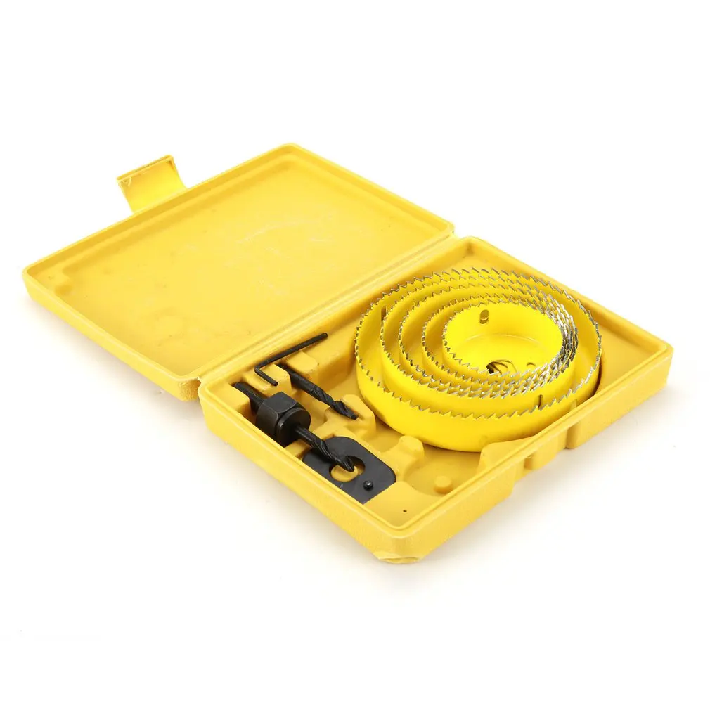 

Rotary Tool Hole Saw Kit Woodworking Opener Cutter Mandrel Drilling Holes Accessories Wood Power 5PCS Drill Bit Set 64-127mm