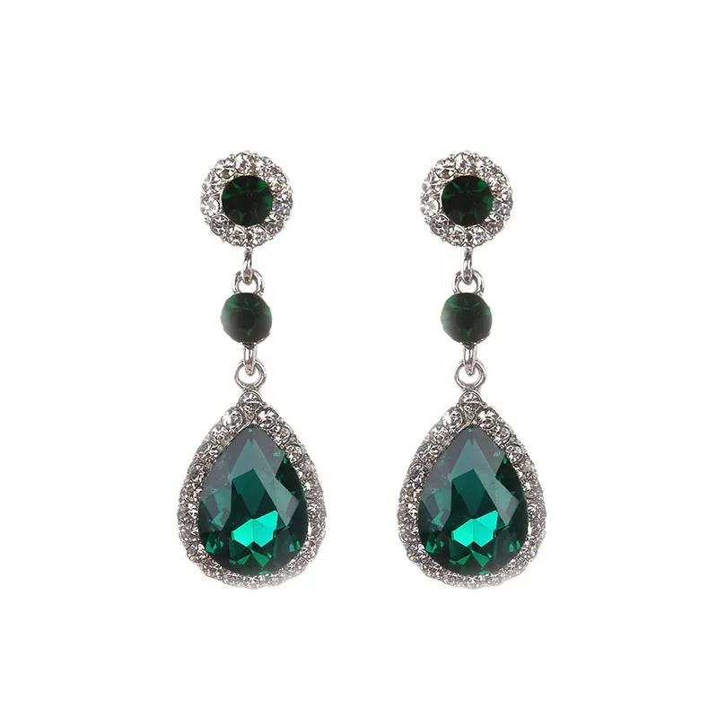 Kristall-Ohrringe mit langem Hängeelement für Damen, Wassertropfen-Design, vollständig mit Strasssteinen besetzt, modischer Ohrschmuck. – Detail 5