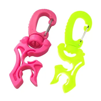 

2PCS Scuba Diving Double BCD Hose Holder with Swivel & Folds Clip 100x35mm