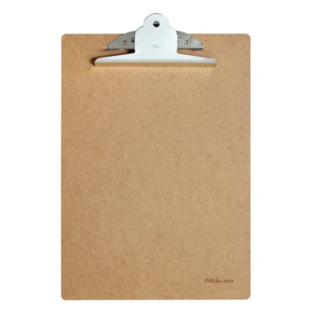 

Deli 9224 A4 Wood Clipboard Portable Writing Board Clip Board Office School Meeting Accessories With Metal Clip