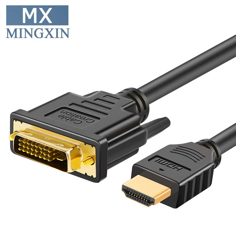 HDMI дви кабель, получение HDMI штекер к DVI(24+ 1) Мужской кабель, позолоченный HDTV дви кабель, поддержка 1080 P, 3D, черный