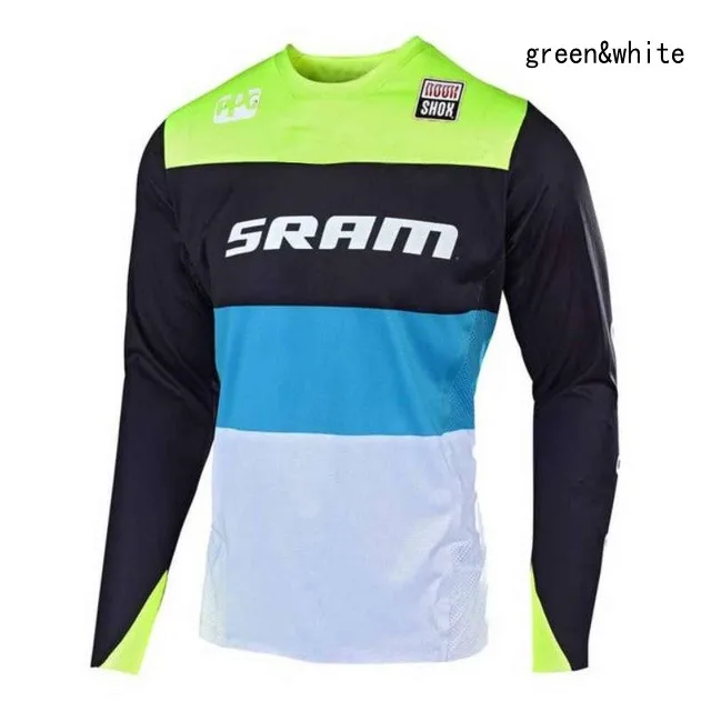 Pro Crossmax Moto Jersey, футболка для езды на велосипеде, футболка для езды на горном велосипеде, MTB Offroad, короткие футболки для езды на велосипеде, одежда для мотокросса - Цвет: Green White