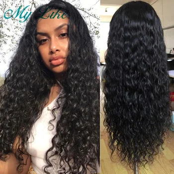 

My Like 13x6 Lace Front Human Hair Wigs Water Wave Lace Front Wigs 150% Density Brazilian Remy Human Hair Wigs for Black Women
