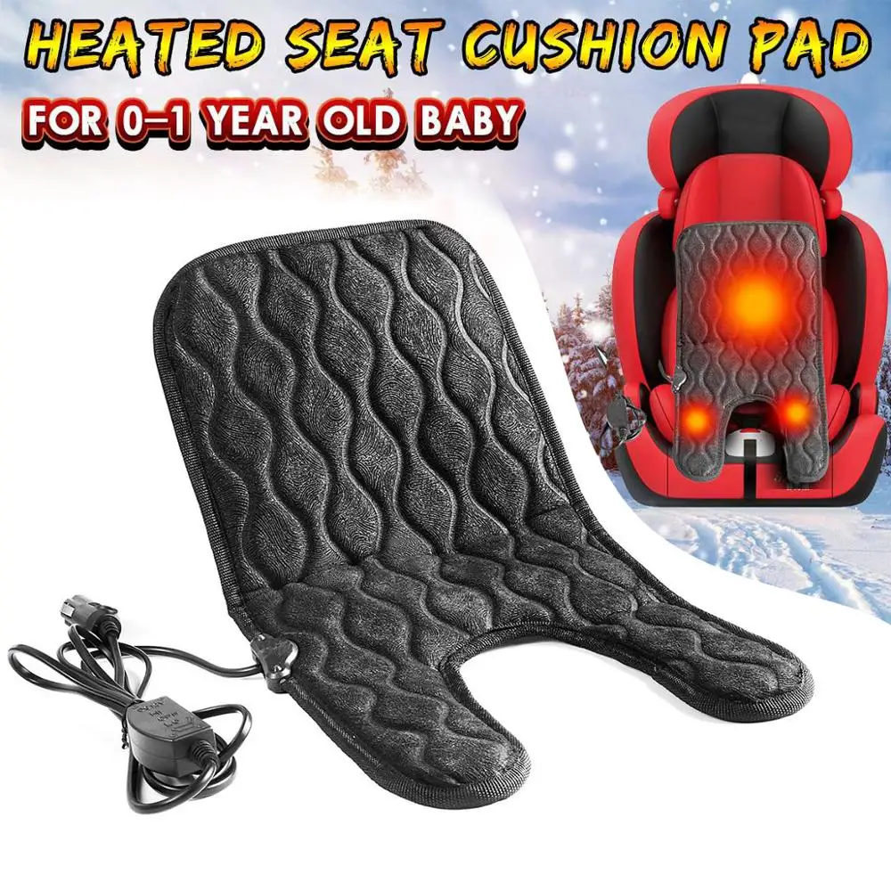 

Durable 12V Car Heated Seat Cover Cushion Hot Warmer Heating Warmer Pad Cover Electric Heating Seat Mat for Child Dropshipping