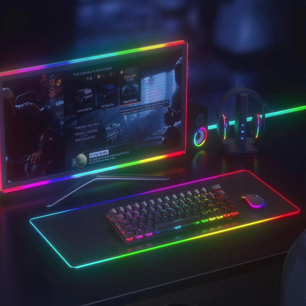 BlitzWolf BW KB1 Беспроводная клавиатура Bluetooth Gateron Switch RGB 63 Расположение клавиш NKRO Type C