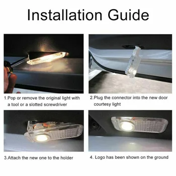 

Lamp Light 12V 5W Shockproof Vibration Resistant 4PCS Car Door Courtesy