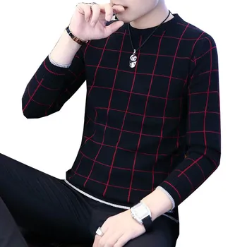 

Casual Men's Sweater O-Neck Striped Slim Fit Knittwear 2019 Autumn Mens Sweaters Pullovers Pullover Men Pull Homme M-3XL