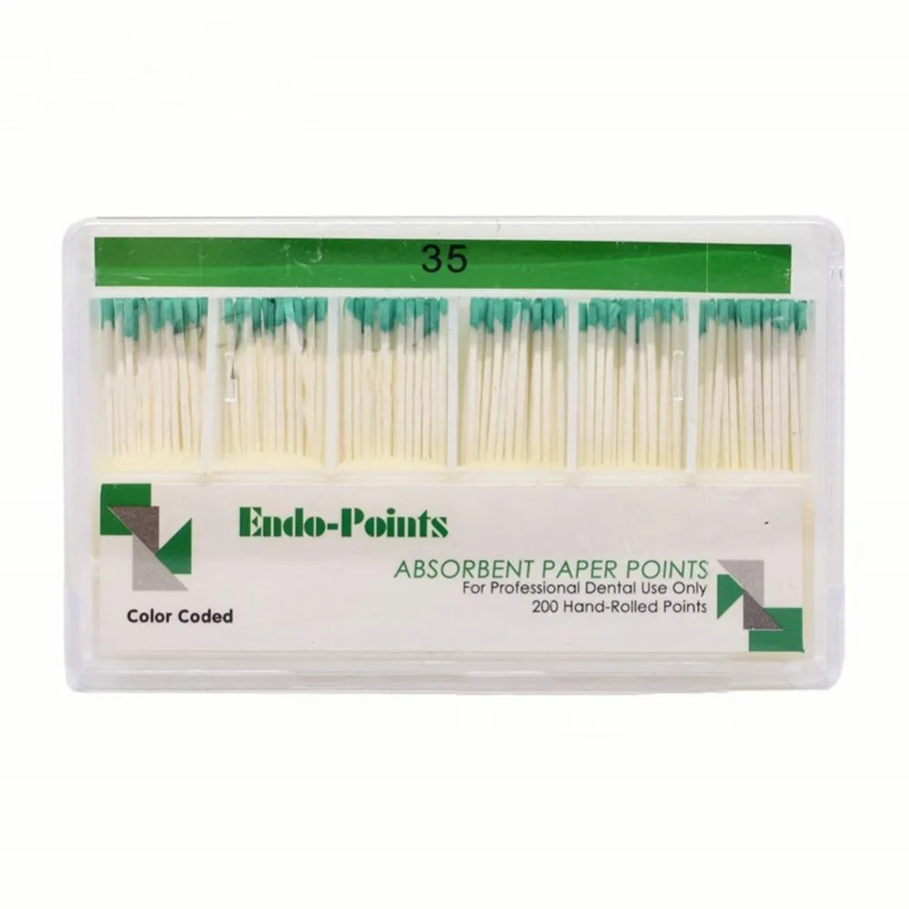 0.02 Taper Absorbent Paper Points 200pcs/Pack Dental Root Cancel Cotton Fiber Tips Dentist Product Superior Quanlity