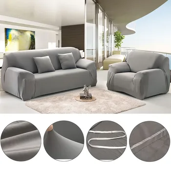 

High quality Sofa Cover for Living Room Modern Elastic Solid Color Sectional Corner Sofa Slipcover Couch 1/2/3/4 Seater