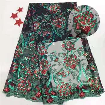

2019 New Nigerian Lace Fabrics Wholesale And Retail African Sequin Lace Fabric New High Quality Swiss Voile Laces Switzerland