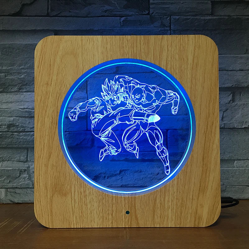 Dragon Ball Hero Frame 3D светодиодный пластиковый ночник своими руками, на заказ настольная лампа для детей 7 цветов подарок домашний декор Прямая поставка KS-1420