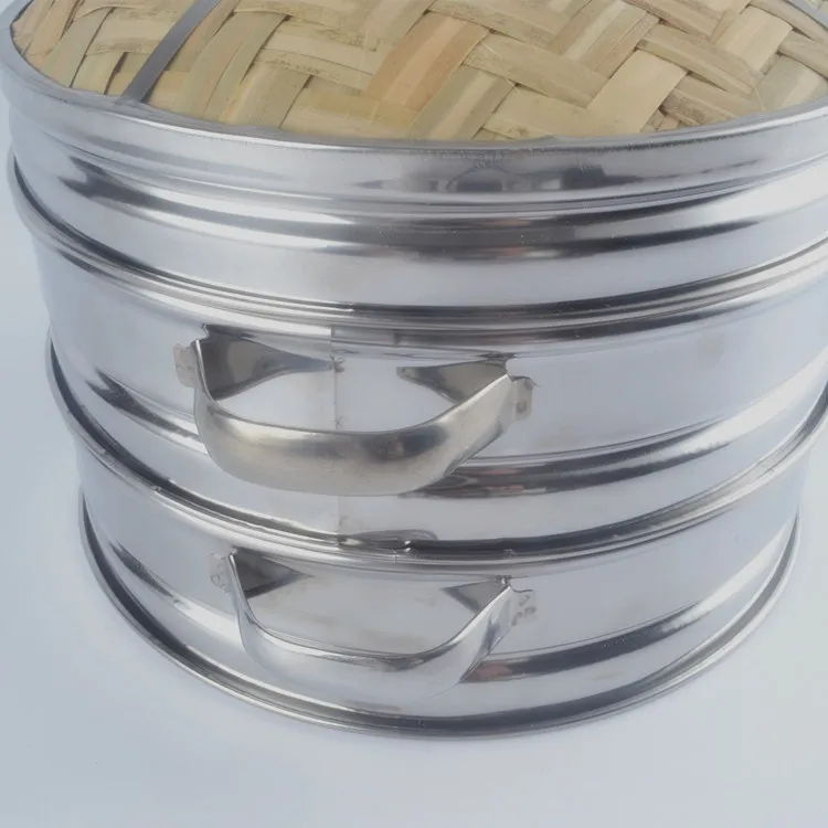 Китайская кухонная посуда, Паровая бамбуковая клетка из нержавеющей стали маленькие Баоцзы Shaxian графство закусок Пароварка и крышка 14,5-30 см