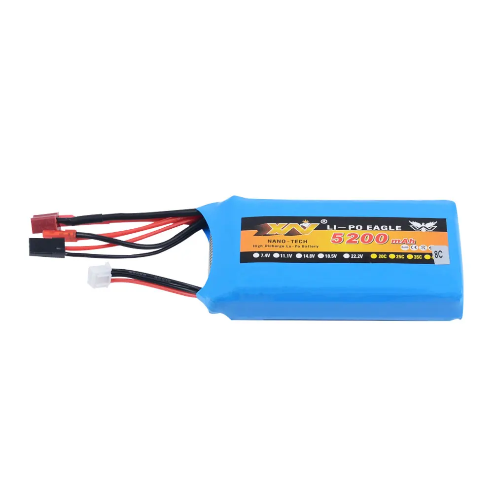 Rc Liop батарея 7,4 V 5200mAh 8C 2S для 1/5 RC LOSI 5IVE-T автомобиль части(99 мм* 54 мм* 22 мм