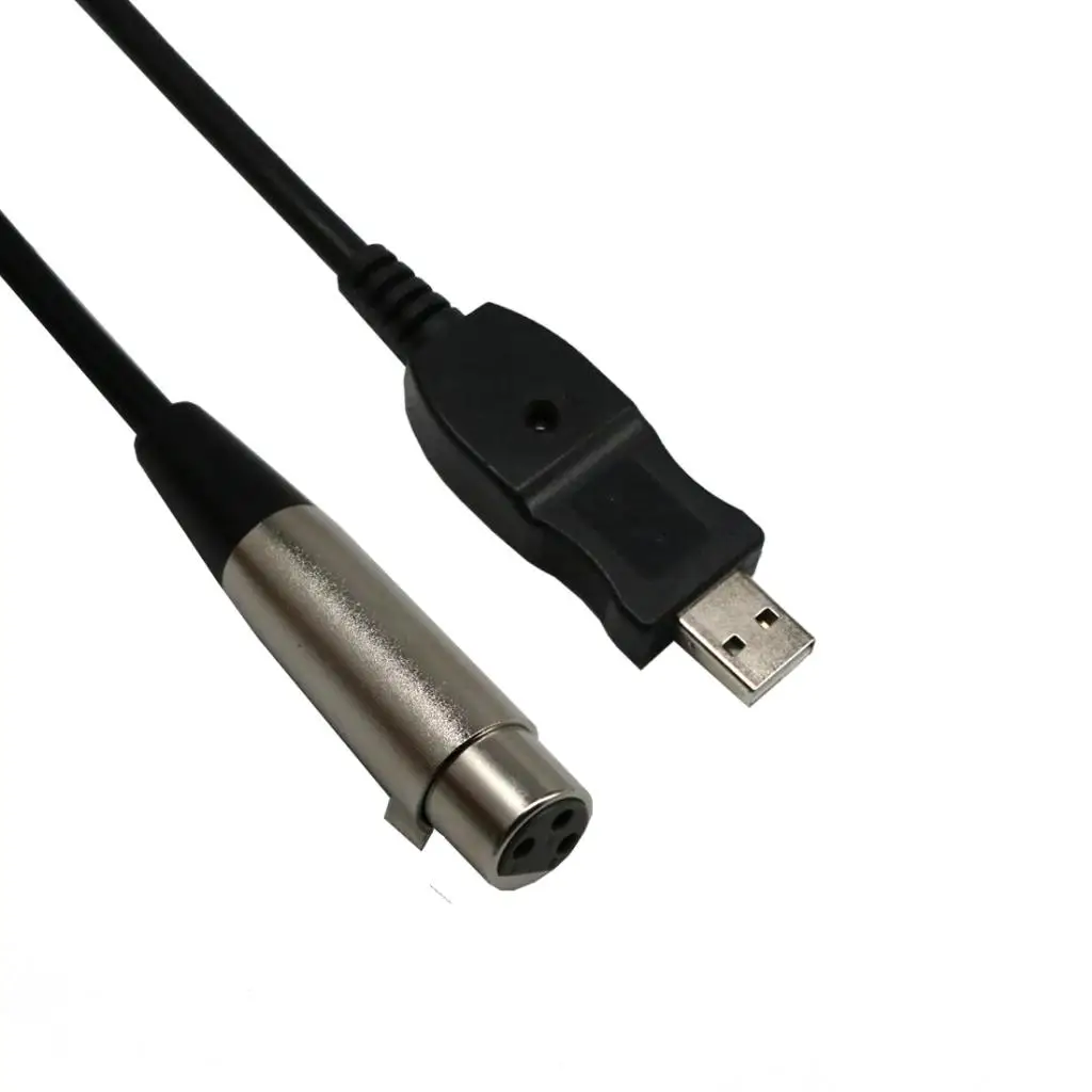XLR к USB аудио кабель инструмент микрофон К USB интерфейс конвертер адаптер